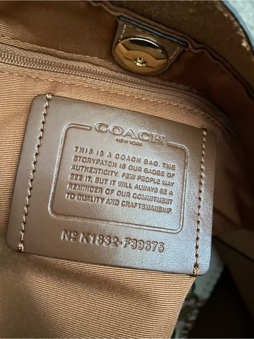 Coach Derby Metallic Rose Gold Tote with Pink Top Handles - Picture 13 of 13